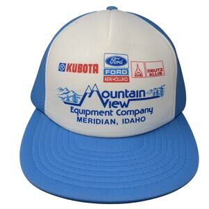 Ford Mountain View Snapback Hat Blue One Size Colorblock Adjustable